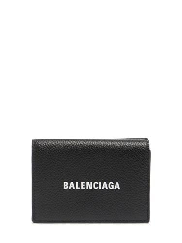 Billetera De Piel Con Logo - BALENCIAGA - Modalova