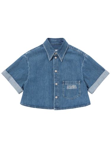 Camisa Corta De Denim - MM6 MAISON MARGIELA - Modalova