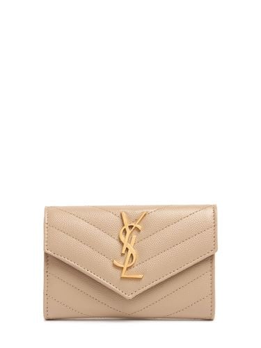 Small Cassandre Leather Envelope Wallet - SAINT LAURENT - Modalova