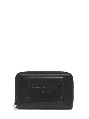 Logo Embossed Leather Zip Wallet - DOLCE & GABBANA - Modalova