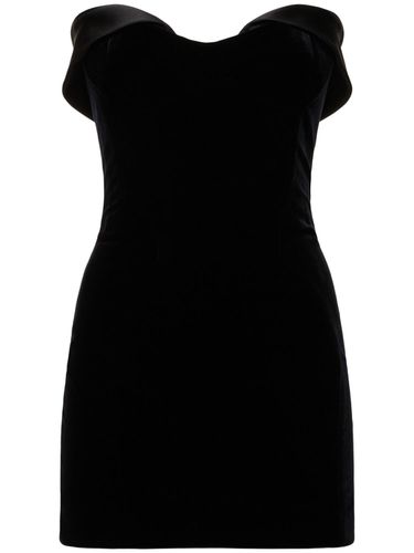 Vestido Corto De Terciopelo Stretch - MUGLER - Modalova