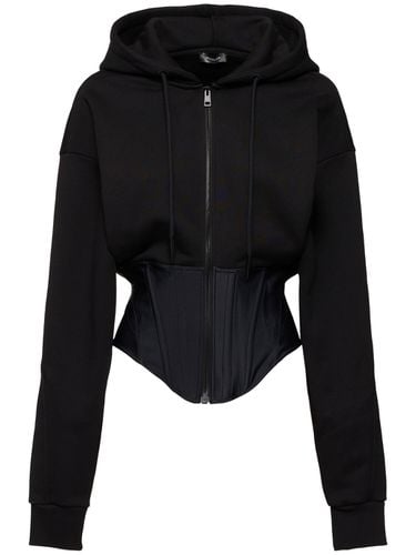 Kapuzensweatshirt Aus Baumwolljersey - MUGLER - Modalova