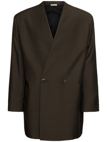 Relaxed Lapel-less Wool & Silk Blazer - FEAR OF GOD - Modalova