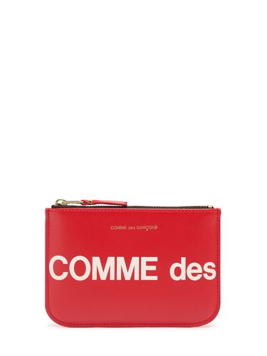 Huge Logo Leather Wallet - COMME DES GARÇONS WALLET - Modalova