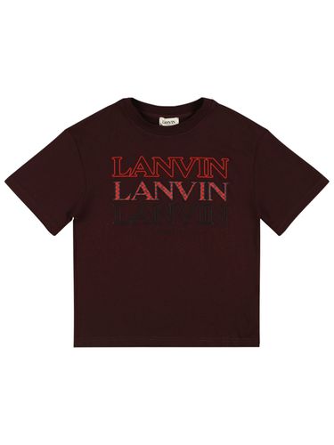 Camiseta De Jersey De Algodón Con Logo - LANVIN - Modalova