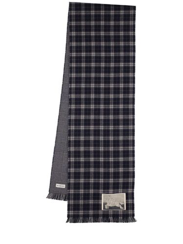 Check Mid-weight Wool Blend Scarf - BURBERRY - Modalova