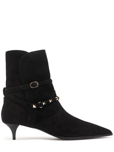 Mm Rockstud Suede Ankle Boots - VALENTINO GARAVANI - Modalova