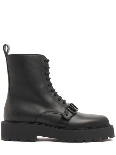 Mm Vlogo Signature Leather Boots - VALENTINO GARAVANI - Modalova