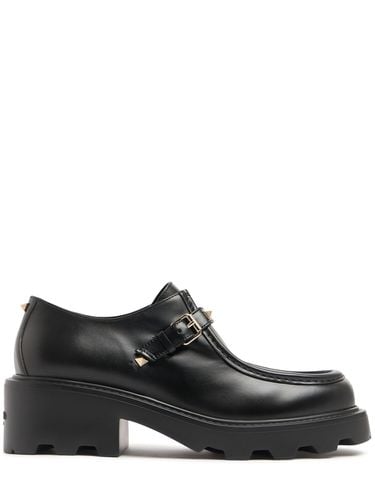 Mm Rockstud Leather Paraboots - VALENTINO GARAVANI - Modalova