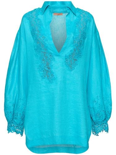 Linen Kaftan W/ Lace Details - ERMANNO SCERVINO - Modalova