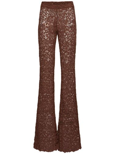 Pantaloni In Pizzo Di Misto Cotone - ERMANNO SCERVINO - Modalova