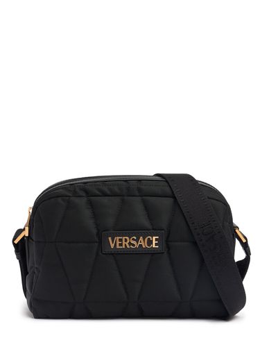 Bolso De Hombro De Nylon Con Logo - VERSACE - Modalova