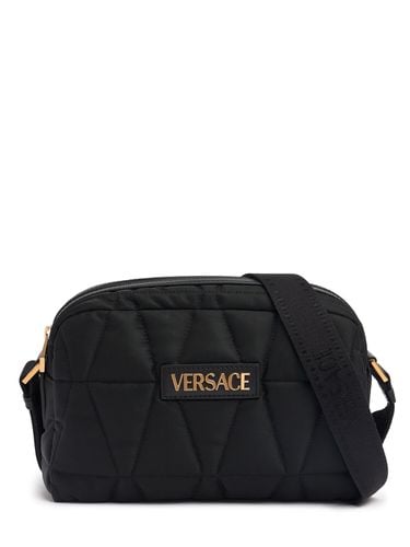 Borsa In Nylon Con Logo - VERSACE - Modalova