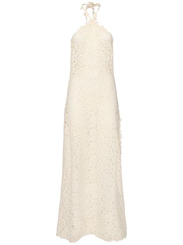 Cotton Blend Lace Long Dress - ERMANNO SCERVINO - Modalova