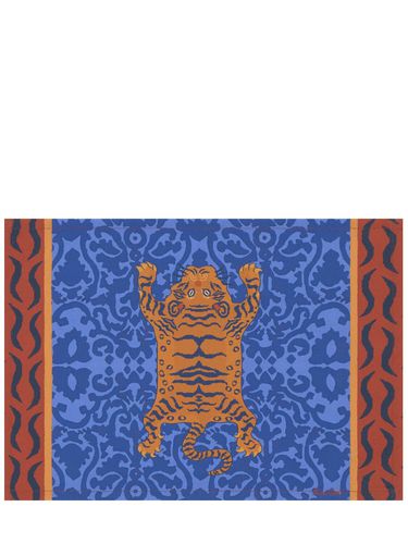 Set Of 2 Tibetan Tiger Cotton Placemats - LISA CORTI - Modalova