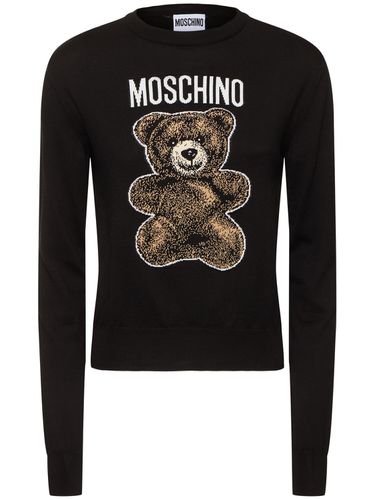 Maglia In Cotone Con Logo - MOSCHINO - Modalova