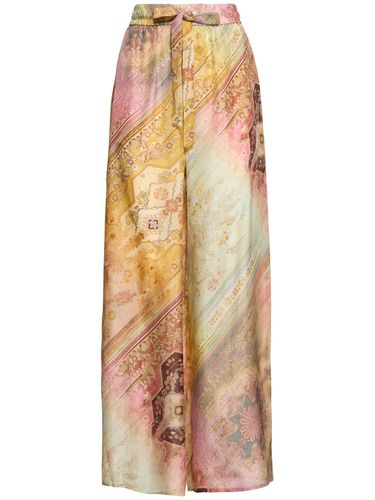 Tallow Relaxed Silk Wide Pants - ZIMMERMANN - Modalova