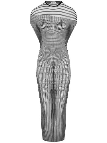 Body Morphing Printed Mesh Midi Dress - JEAN PAUL GAULTIER - Modalova