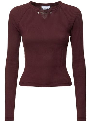 Top A Maniche Lunghe In Jersey Di Cotone - ALEXANDER MCQUEEN - Modalova