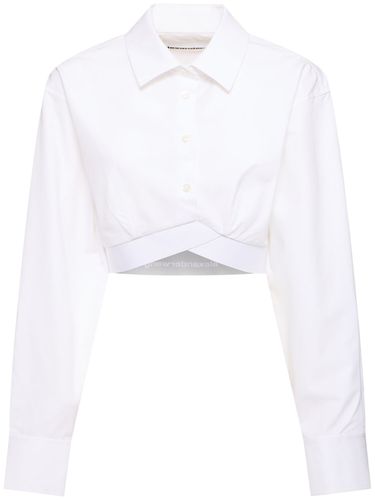 Cropped Shirt W/ Twisted Hem - ALEXANDER WANG - Modalova