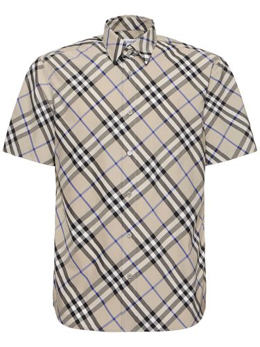 Camicia Essentials In Cotone A Quadri - BURBERRY - Modalova