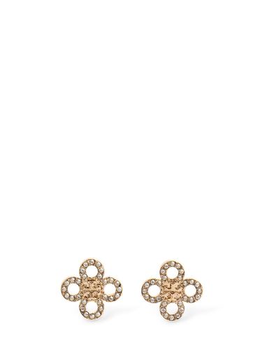 Orecchini Piccoli Kira Clover Con Pavé - TORY BURCH - Modalova