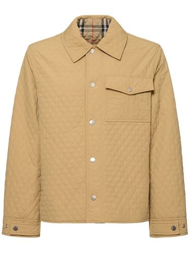 Chaqueta De Plumas De Nylon Acolchada - BURBERRY - Modalova