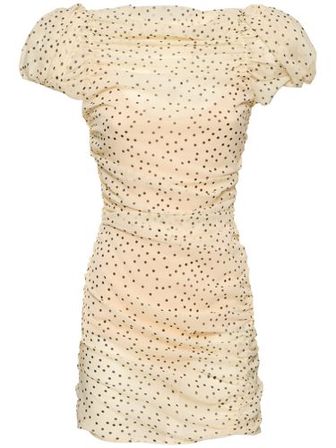 Polka Dots Draped Silk Mini Dress - MAGDA BUTRYM - Modalova