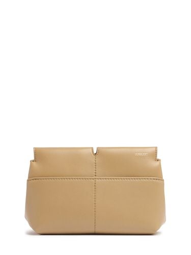 Snip Chain Smooth Leather Clutch - BURBERRY - Modalova