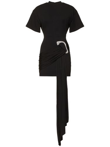 Embellished Jersey Mini Dress - DAVID KOMA - Modalova