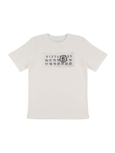 Camiseta De Jersey De Algodón Estampada - MM6 MAISON MARGIELA - Modalova