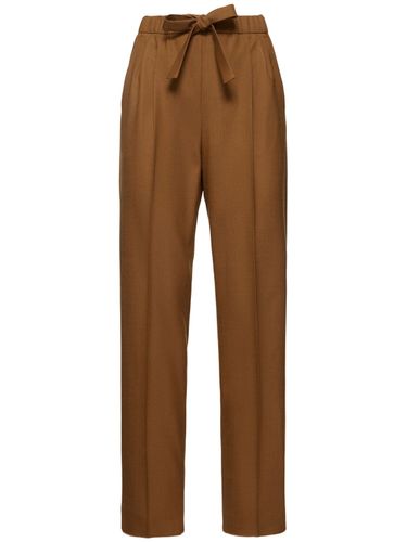 Pantalones De Lana Con Cinturón - MAX MARA - Modalova