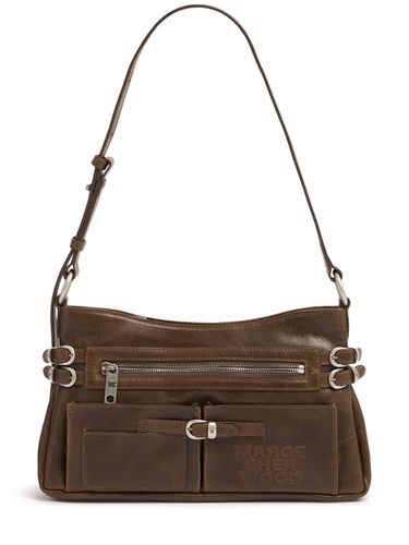 Flat Pocket Washed Leather Shoulder Bag - MARGESHERWOOD - Modalova