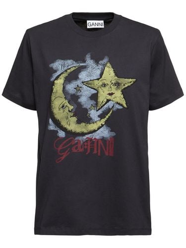 Jersey Moon Relaxed T-shirt - GANNI - Modalova