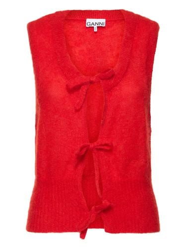 Tie-string Mohair Blend Vest - GANNI - Modalova