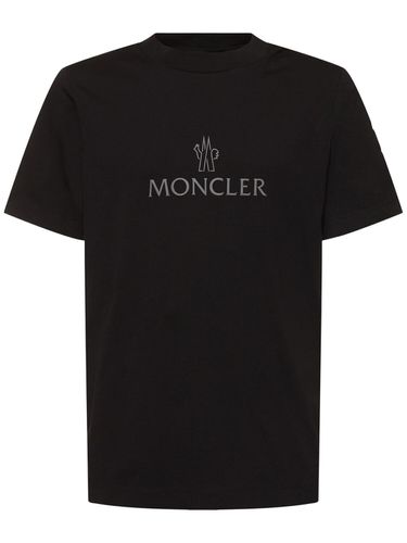 Logo Cotton T-shirt - MONCLER - Modalova