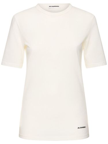 T-shirt In Jersey Di Cotone Con Logo - JIL SANDER - Modalova