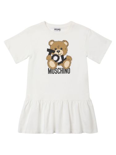 Vestido De Algodón Con Estampado - MOSCHINO - Modalova