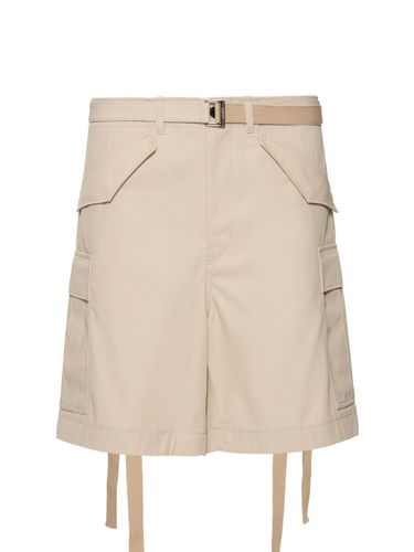 Cotton Twill Shorts - SACAI - Modalova