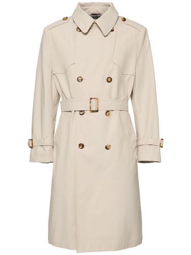 Long Cotton Blend Trench Coat - BRUNELLO CUCINELLI - Modalova