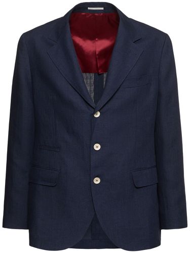 Blazer De Lino - BRUNELLO CUCINELLI - Modalova