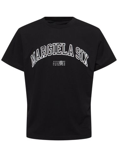 Camiseta De Algodón Jersey Estampada - MM6 MAISON MARGIELA - Modalova