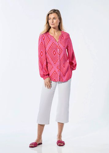 Bluse mit Tunika Ausschnitt - / pink / gemustert - Gr. 19 von - Goldner Fashion - Modalova