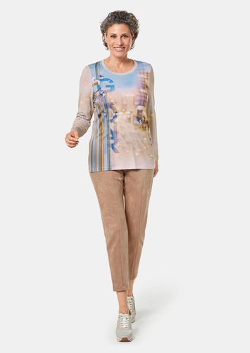 Langarm-Shirt mit Allover-Musterung - hellblau / gemustert - Gr. 20 von - Goldner Fashion - Modalova