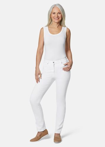 Formende Jeanshose mit figurfreundlichen Nähten - weiß - Gr. 46 von - Goldner Fashion - Modalova