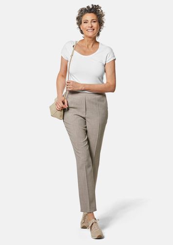 Leinenoptik-Schlupfhose - taupe - Gr. 19 von - Goldner Fashion - Modalova