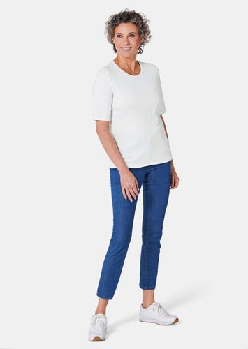 Basic T-Shirt aus reiner Baumwolle - weiß - Gr. 24 von - Goldner Fashion - Modalova
