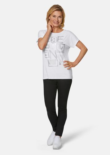 Angenehm weiches Shirt mit Glitzersteinen - weiß - Gr. 52 von - Goldner Fashion - Modalova