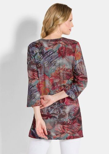 Tunika mit Knopfleiste aus Jersey - / gemustert - Gr. 19 von - Goldner Fashion - Modalova