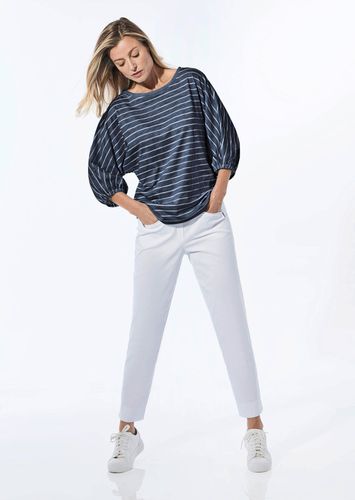Shirt aus Effektgarn - marine / weiß / geringelt - Gr. 19 von - Goldner Fashion - Modalova